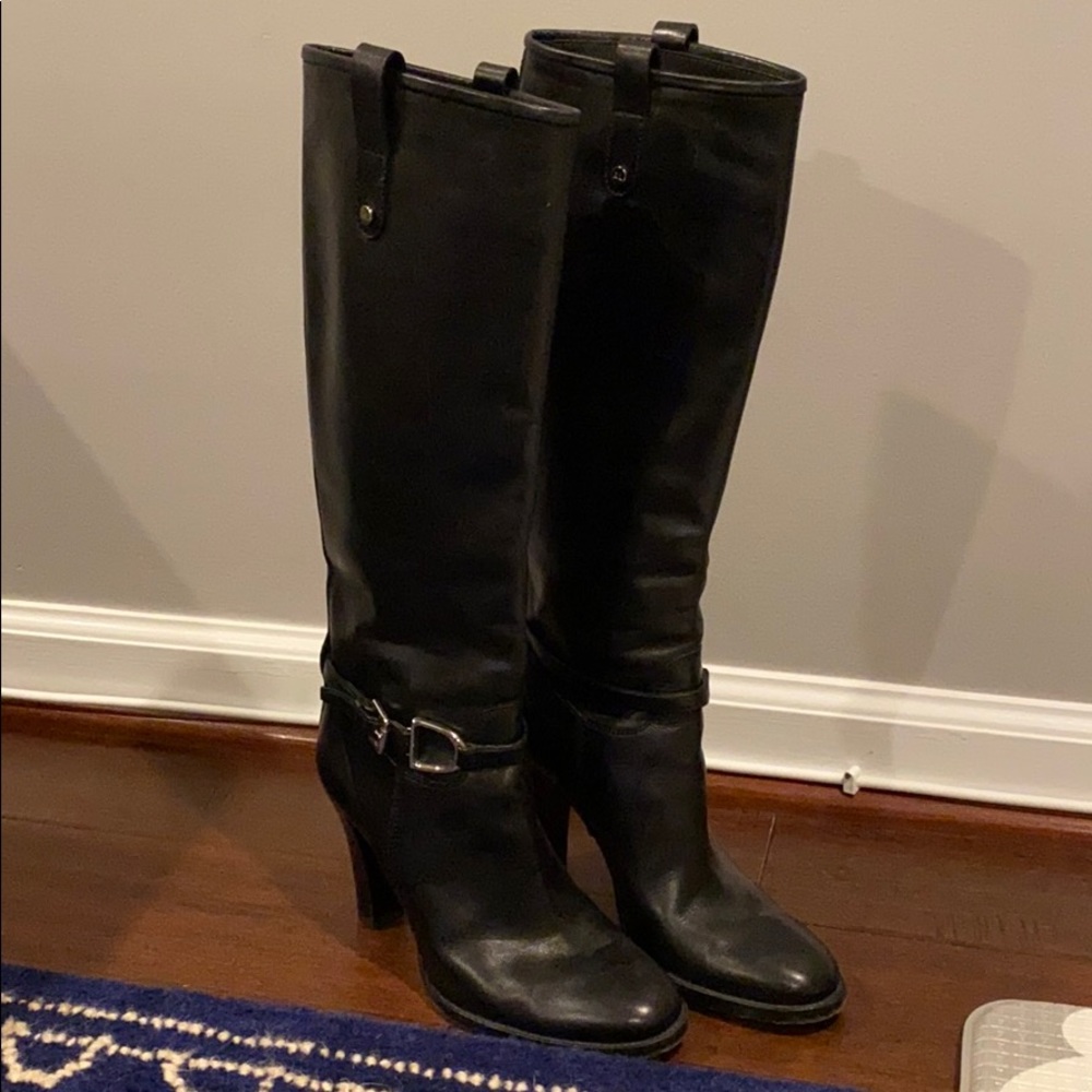 Ralph Lauren Collection Tall Black Boots Size 7